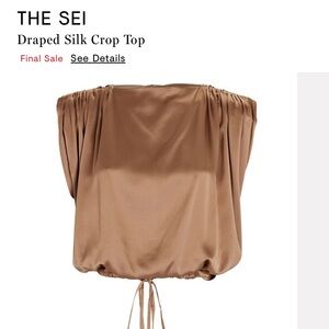 THE SEI DRAPED SILK CROP TOP